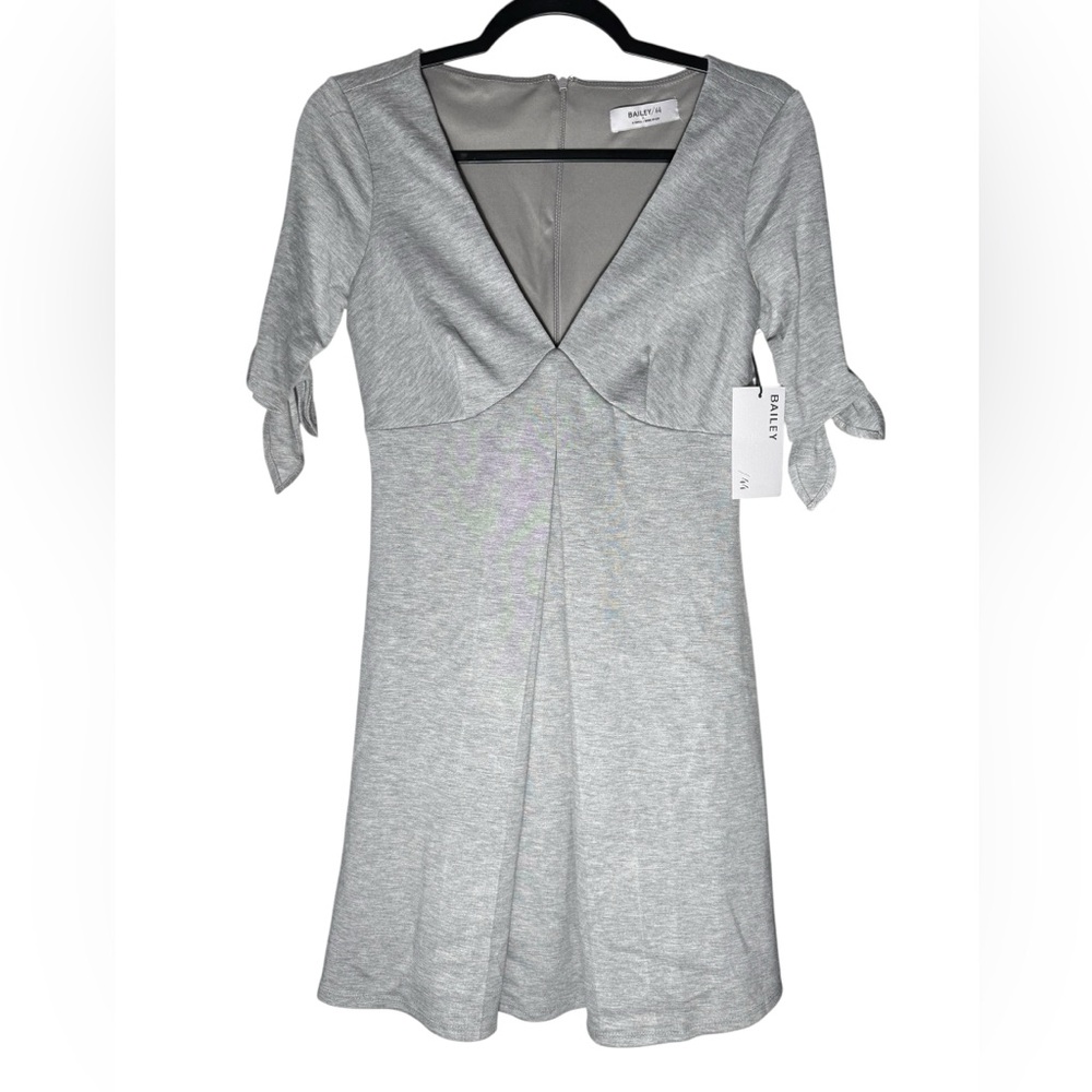 Bailey/44 Mini Dress Womens size Extra Small Short Sleeve Heather Gray NWT